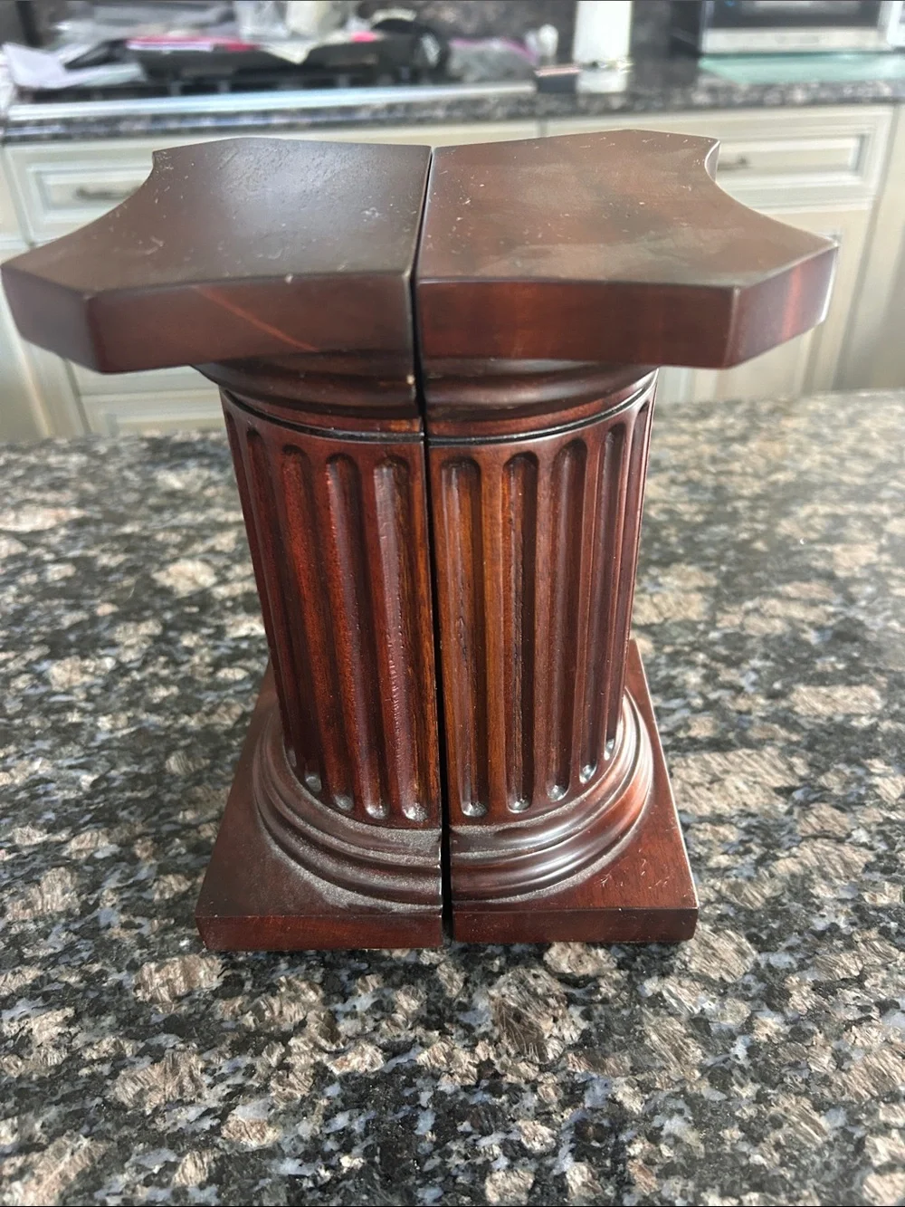 SELAMAT DESIGNS COLUMB BOOKENDS MAHOGANY